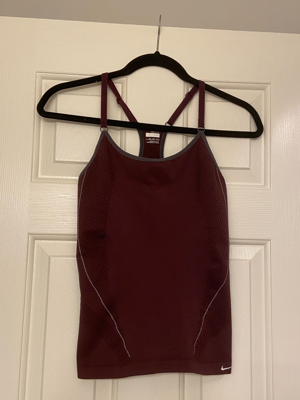 Nike Dri-Fit Maroon Racerback Tank with Built In Bra